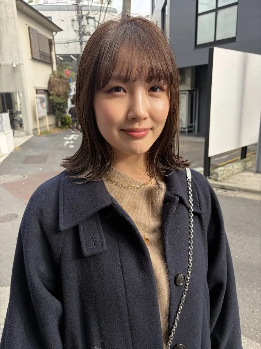 ミディアム カラー ブラウンカラー 透明感カラー ヘアカラー トリートメント 中性的ヘア/ ナチュラル/トモキのヘアスタイル