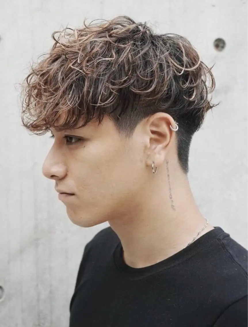 ショート パーマ メンズ カット パーマ fifthパーマ特化 ユウリのヘアスタイル