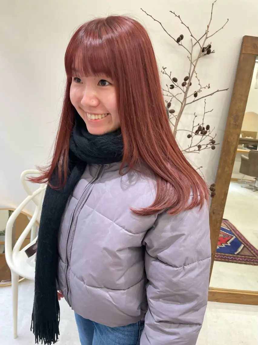 ミディアム カラー パーマ ヘアアレンジ メンズ オレンジ カット ヘアカラー トリートメント tatsumi/ボブ ウルフ/レイヤーのヘアスタイル