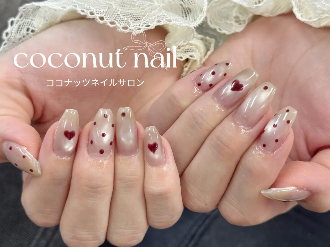 ネイル べっ甲ネイル フレンチネイル キラキラネイル マグネットネイル 大理石ネイル(マーブル) ハンドネイル 神田 ココナッツのネイルデザイン