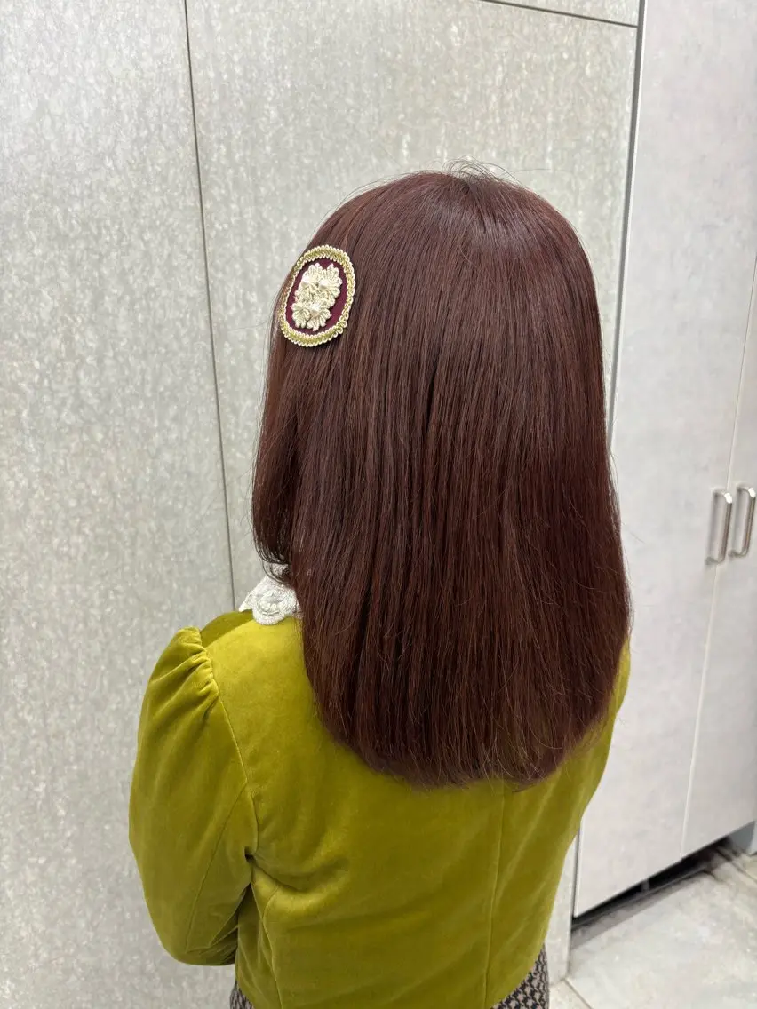 ミディアム カット ヘアカラー カザマ🧤/パーマ /デジタルパーマのヘアスタイル