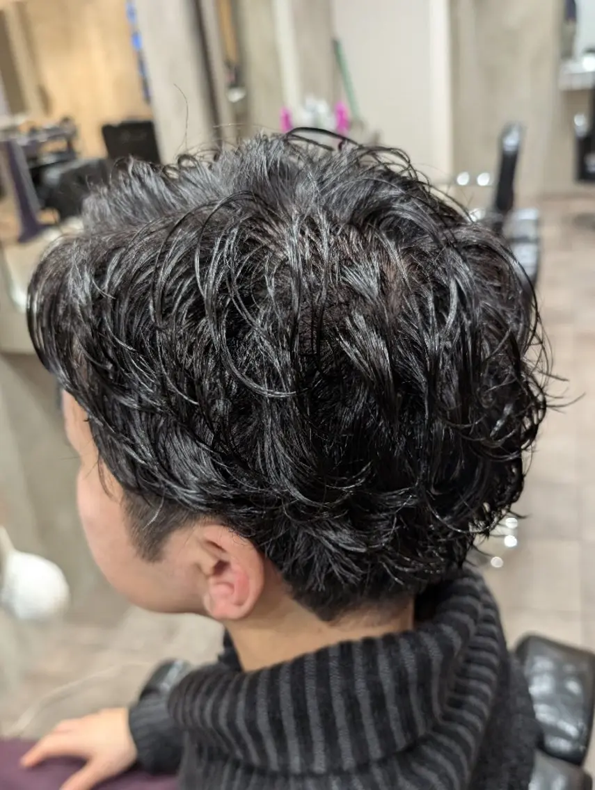 ショート パーマ メンズ メンズパーマ ショートヘア カット パーマ QOL札幌YUTO （旧QOL円山）のヘアスタイル