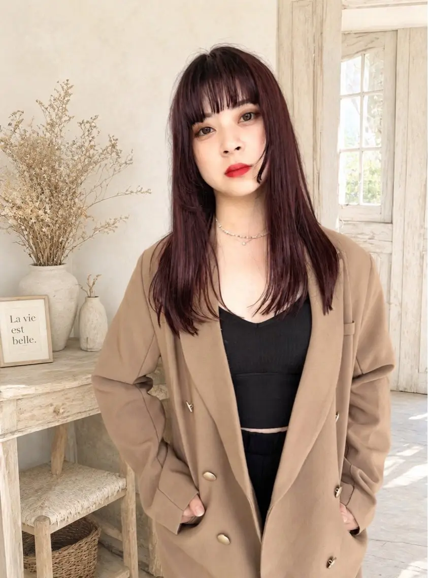ミディアム カラー イルミナカラー カット ヘアカラー grand juteのヘアスタイル