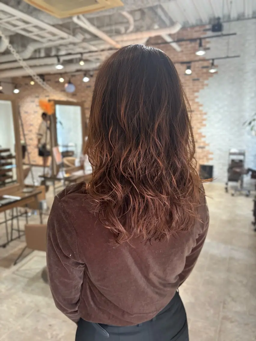 セミロング ヘアカラー トリートメント 大谷 亜由奈のヘアスタイル