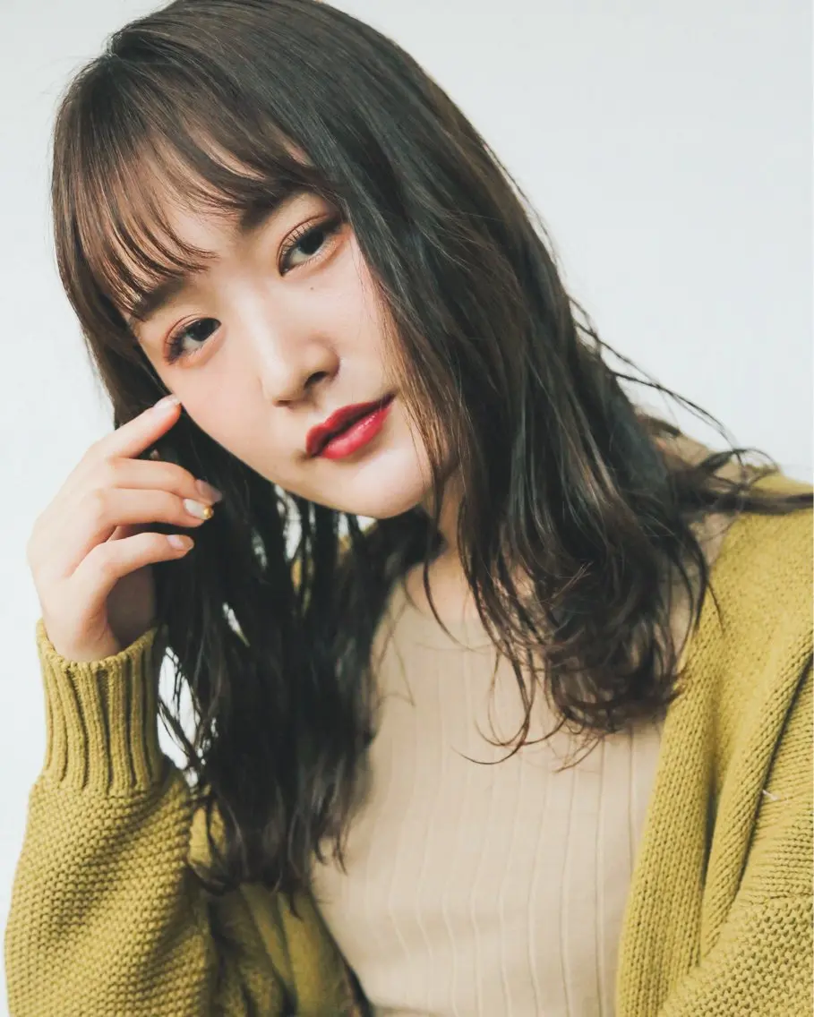 セミロング パーマ 大人の似合わせカット 髪質改善 ASUKAのヘアスタイル