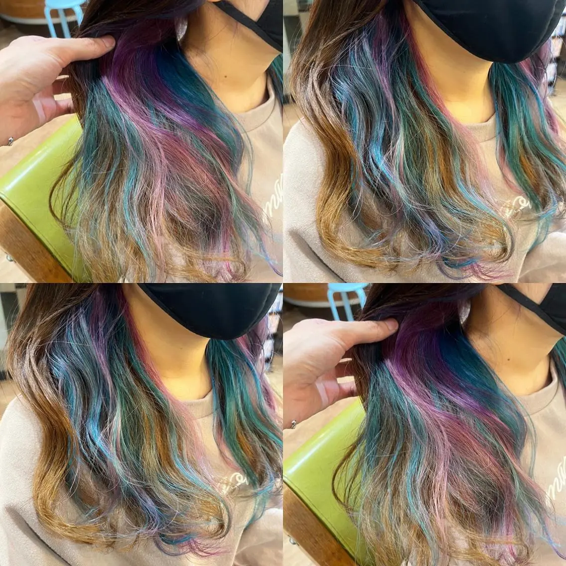 セミロング カラー ショートボブ アッシュ バレイヤージュ ミストバング ベージュカラー カット ヘアカラー トリートメント 原宿サロン代表 デザインカラー伊藤卓のヘアスタイル