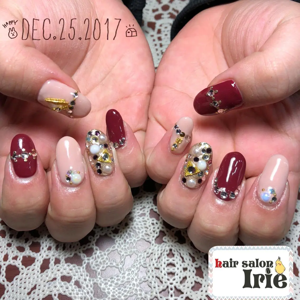 カラー パーマ ヘアアレンジ メンズ キッズ ネイル 成人式 成人式 ゴージャス 持ち込み ワンカラーネイル 與儀 知佳のネイルデザイン