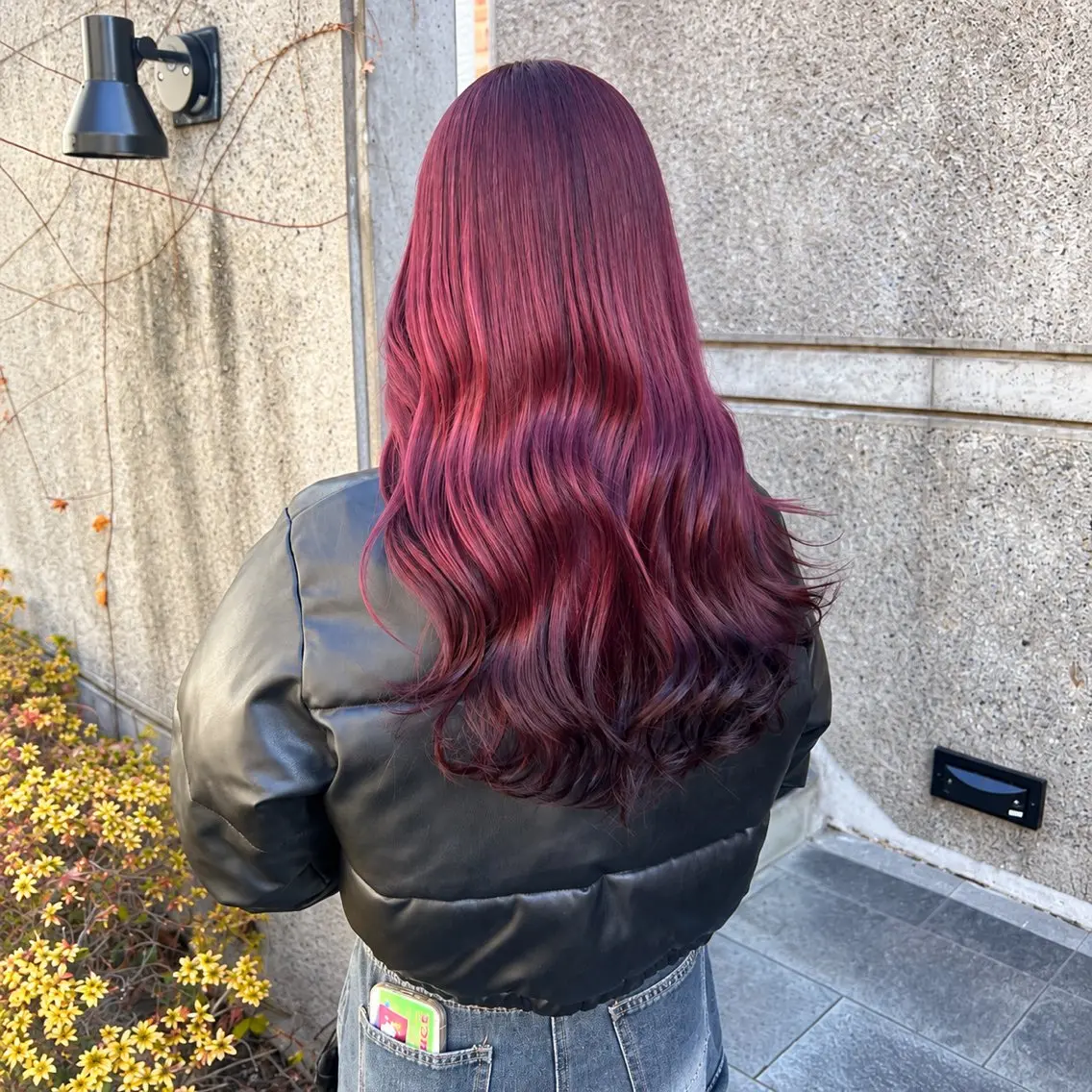 ロング パープルカラー ヘアカラー トリートメント 最高級エクステ⭐️ 艶カラーkoukiのヘアスタイル