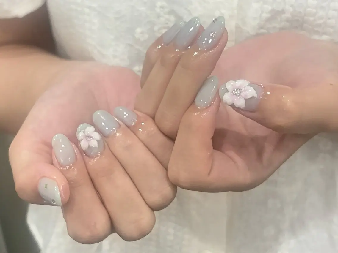 ネイル フラワーネイル Nail Room Kislap.のネイルデザイン