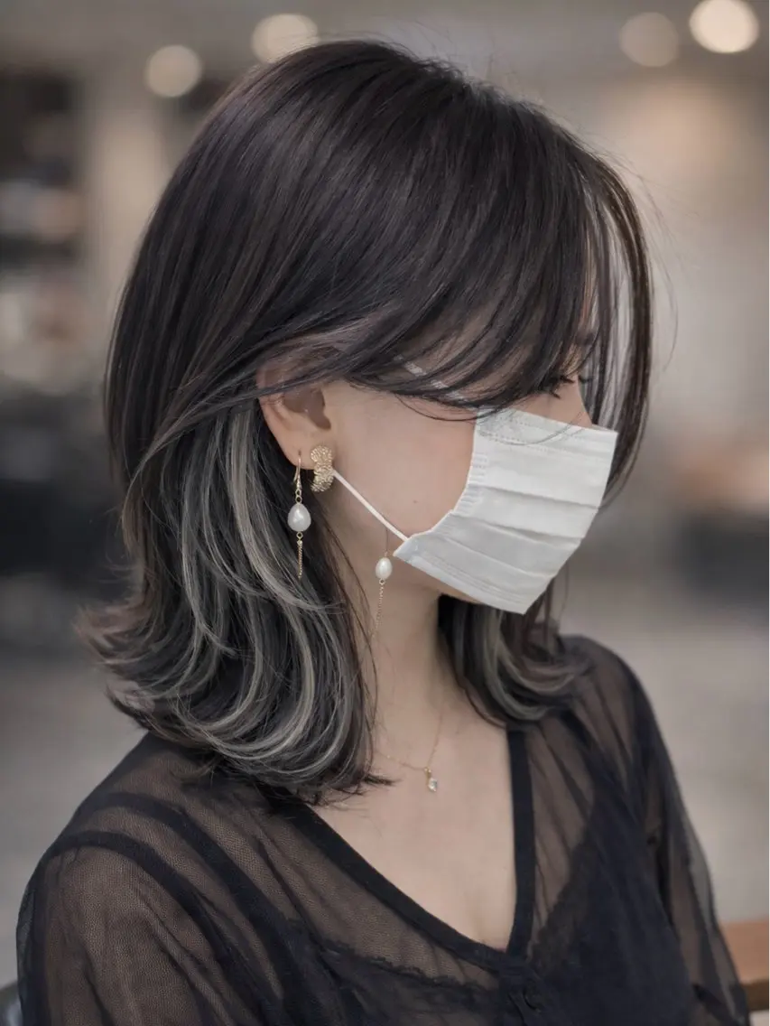 ミディアム カット ヘアカラー トリートメント 1%【横浜】 髪質改善&ケアカラーのヘアスタイル