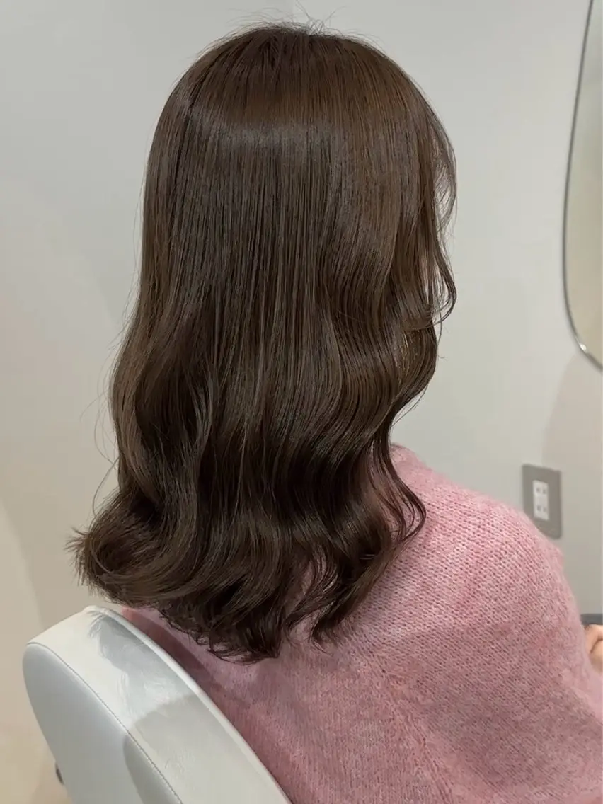 セミロング カラー カット ヘアカラー トリートメント 本町/新町/心斎橋 透明感カラーSANCのヘアスタイル