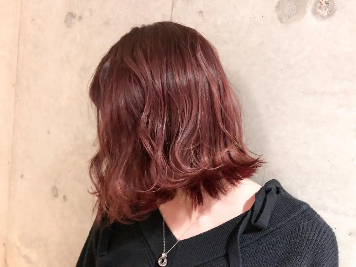 ミディアム カラー 透明感カラー 藤原 ちひろのヘアスタイル