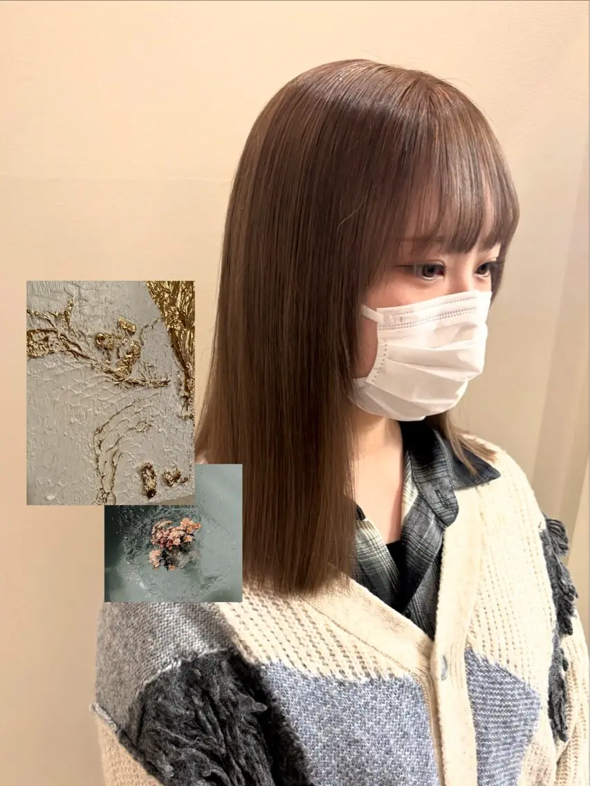 ミディアム カット ヘアカラー 【美ボブ.艶カラー. 梅田茶屋町】midoのヘアスタイル