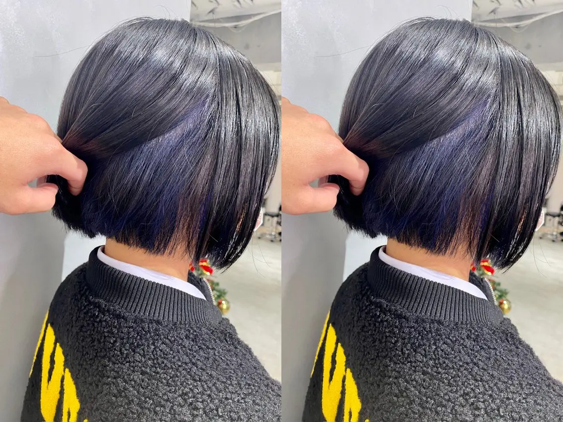 ショート カラー インナーカラー 髪質改善/縮毛矯正 レイヤー/松川匠のヘアスタイル