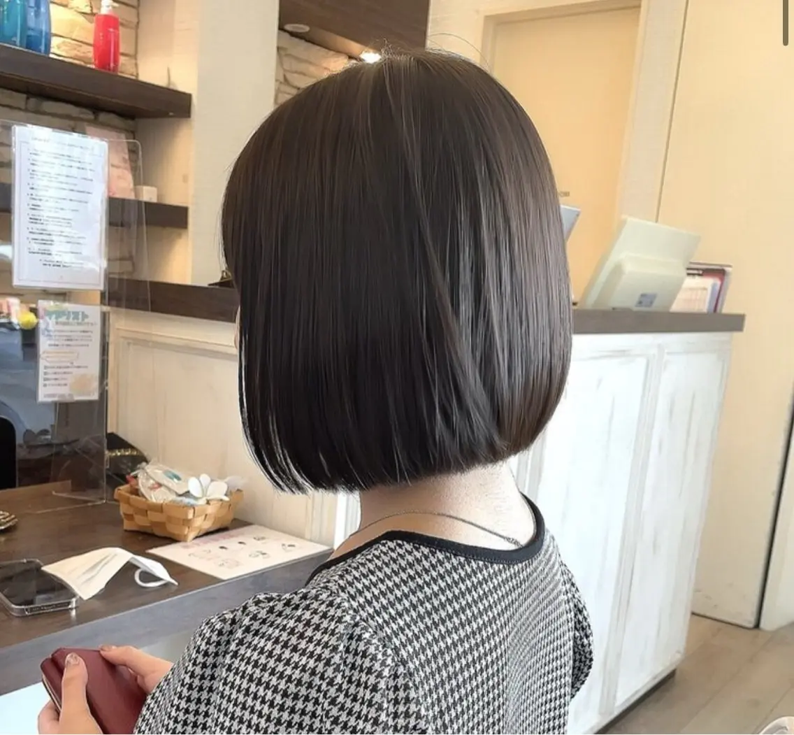 【レディースボブ👩🏼】Aujua使用🧴🫧 ※カットモデルの写真