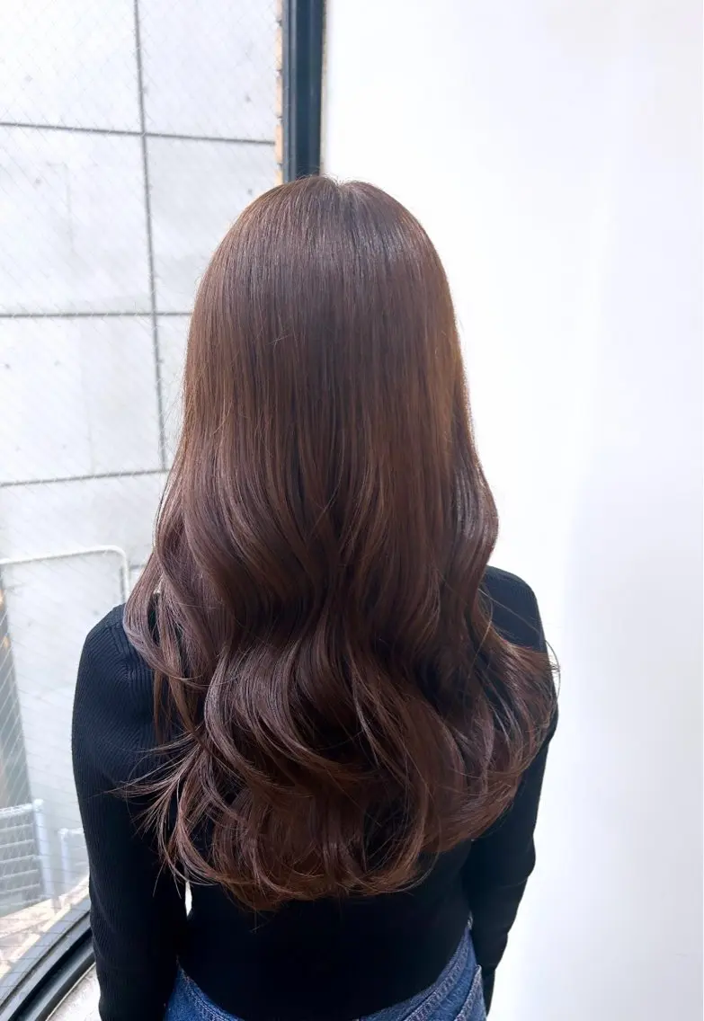 ロング カラー カット ヘアカラー トリートメント 山本美月💓艶カラー 🐻暖色カラー💓のヘアスタイル