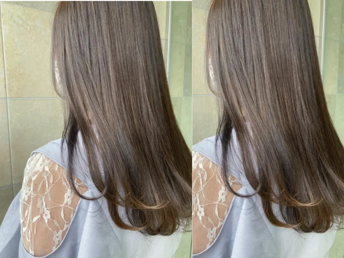 カラー ブリーチ ブリーチなしカラー 田中 あかねのヘアスタイル