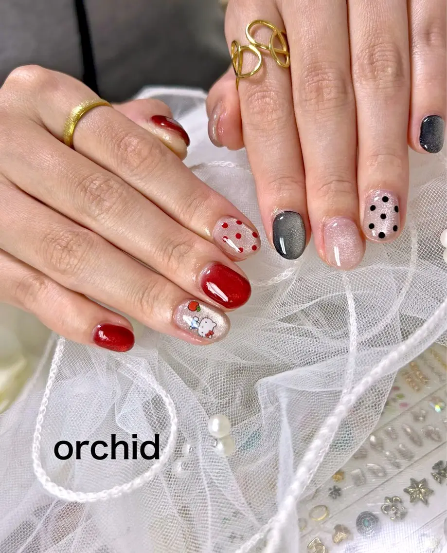 ネイル ハンドネイル orchid ♡オーキッドのネイルデザイン
