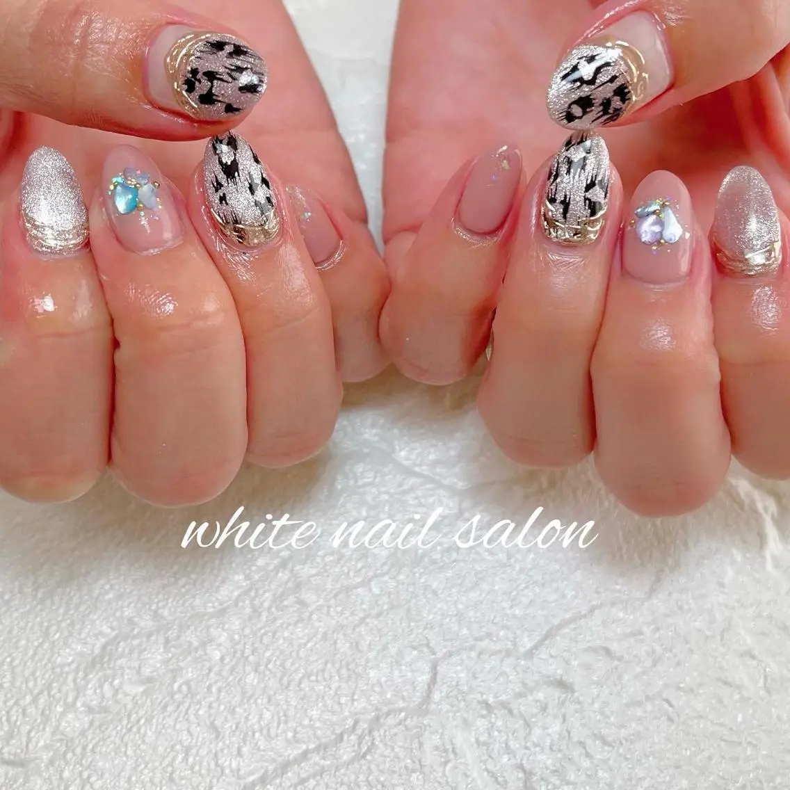 ネイル フットネイル ジェルネイル ハードジェル ラメ(グリッター) 持ち込み ハンドネイル white nail salonのネイルデザイン