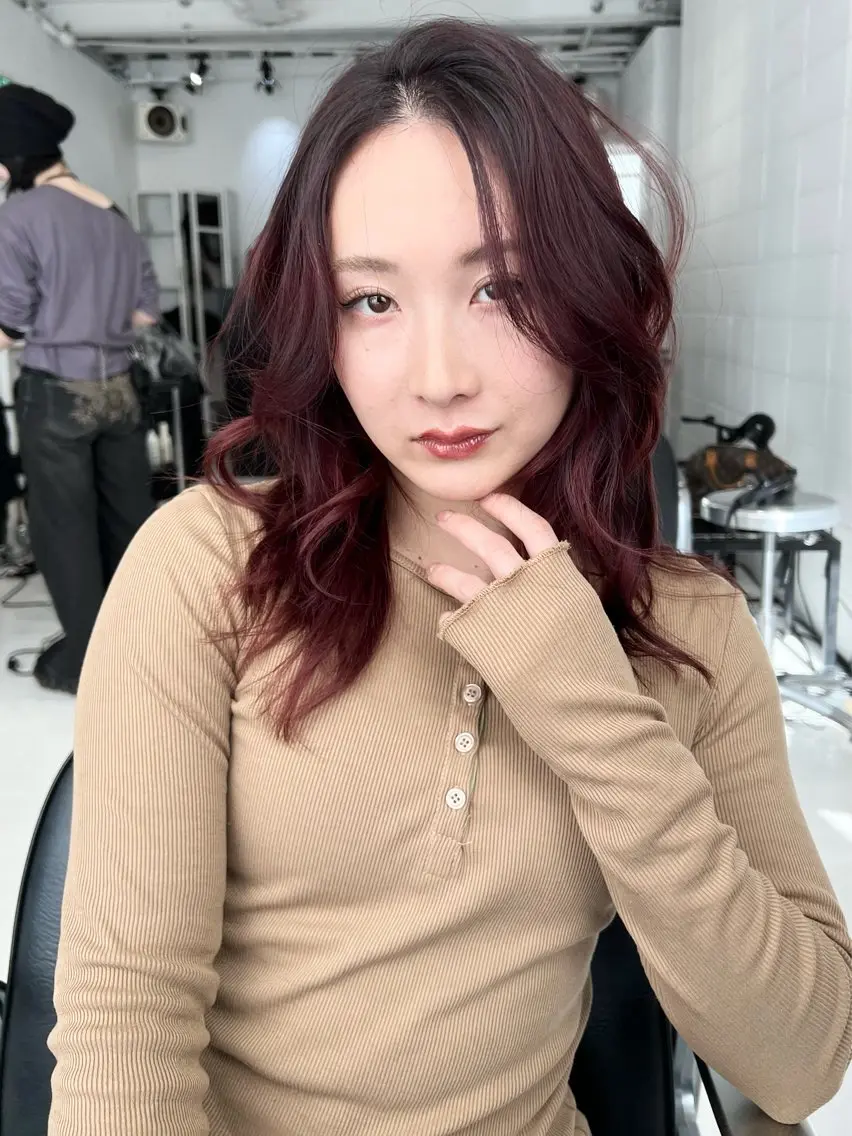 ミディアム カラー カット ヘアカラー トリートメント HARU//原宿🤍 リピート率NO.1のヘアスタイル