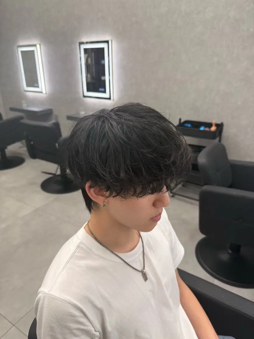 ショート カラー パーマ メンズ メンズパーマ カット パーマ メンズ特化 👑YUTAのヘアスタイル