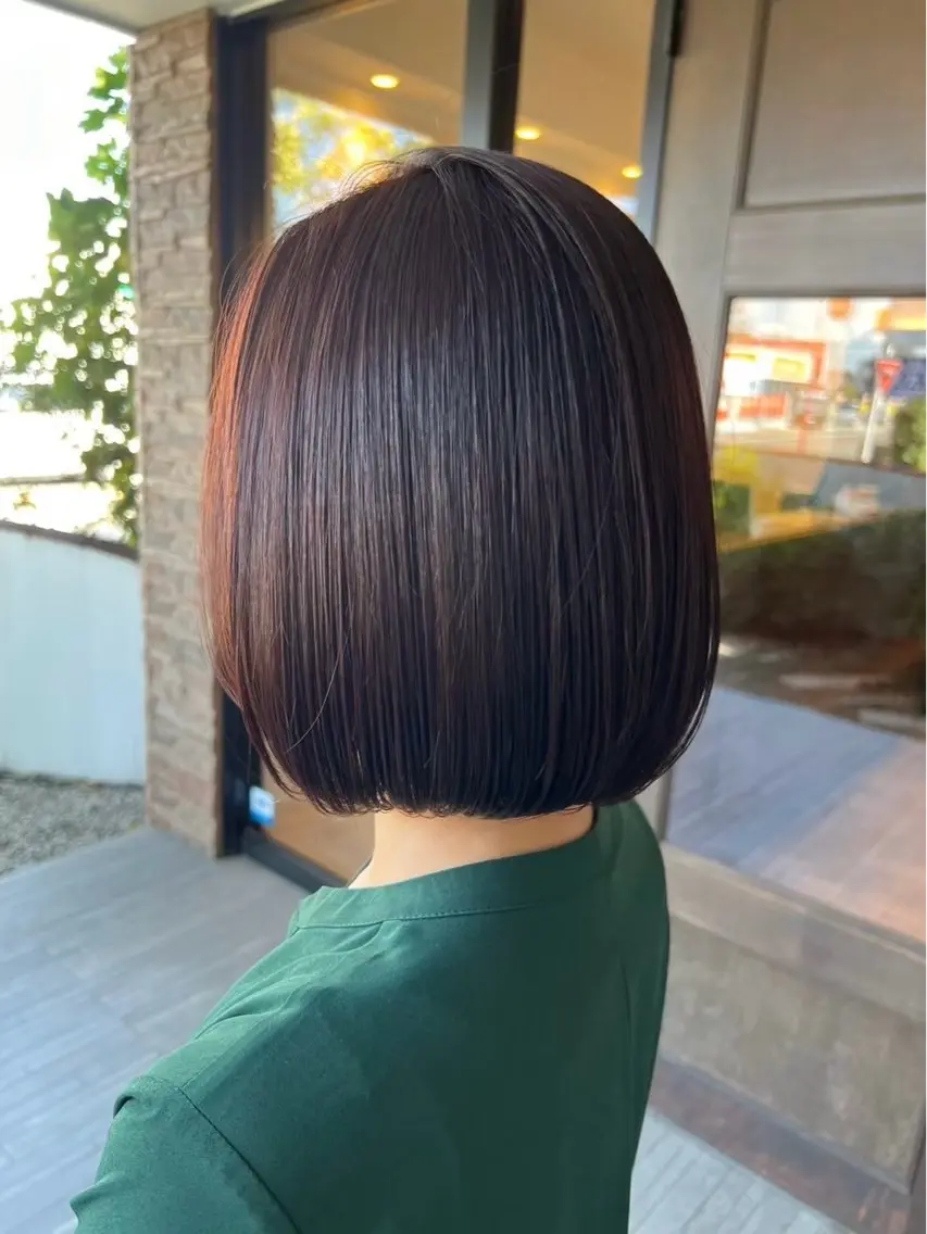 ショート 縮毛矯正 🫧ナチュラル矯正 /カラー🫧あやりのヘアスタイル