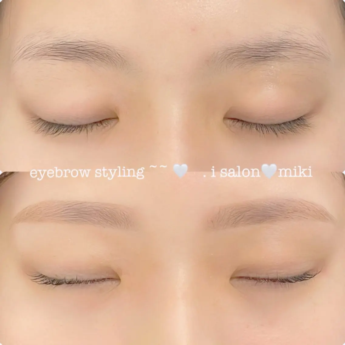 アイブロウ ワックス脱毛 眉カット .i salon🤍 m i k iのマツエク・マツパデザイン