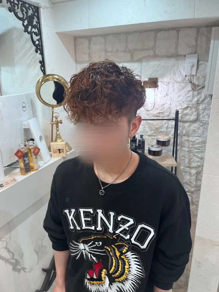 カラー パーマ メンズ メンズパーマ スペインカール 🫧Shanti🫧 ばんだいのヘアスタイル