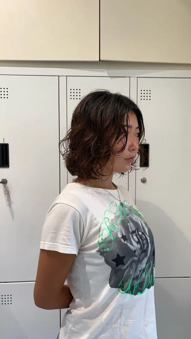 パーマ+レイヤーカット(シャンプー付き🫧)⚠️4日前までの受付可⚠️の写真