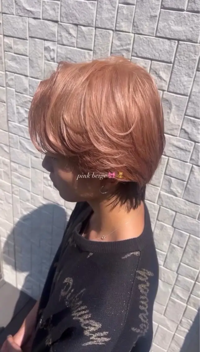 カラー メンズ メンズハイトーン ベージュカラー 透明感カラー ハイトーンカラー ピンクカラー Miyu🎀✂️ カットモデル募集のヘアスタイル