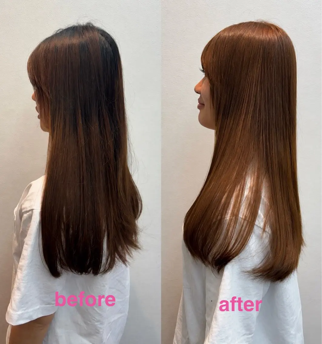 ロング カラー ベージュカラー ブラウンカラー 透明感カラー 宮津 未来のヘアスタイル