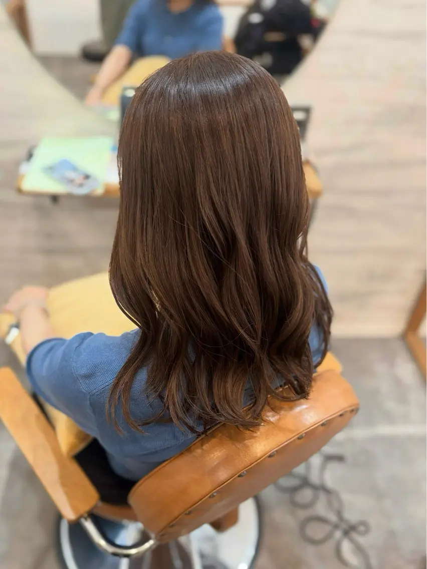 セミロング カラー カット ヘアカラー NONOKA Zina千早店のヘアスタイル