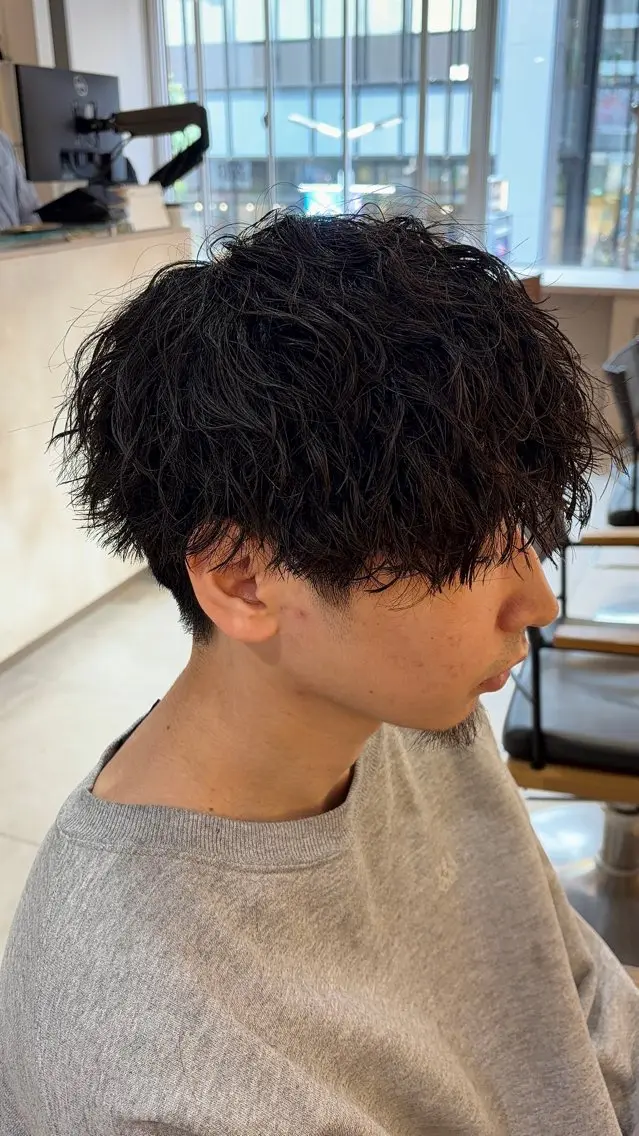 パーマ メンズ マッシュ メンズパーマ ツイストスパイラルパーマ スパイラルパーマ カット パーマ 🌞塙　湧貴🌞 スパイキーショートのヘアスタイル