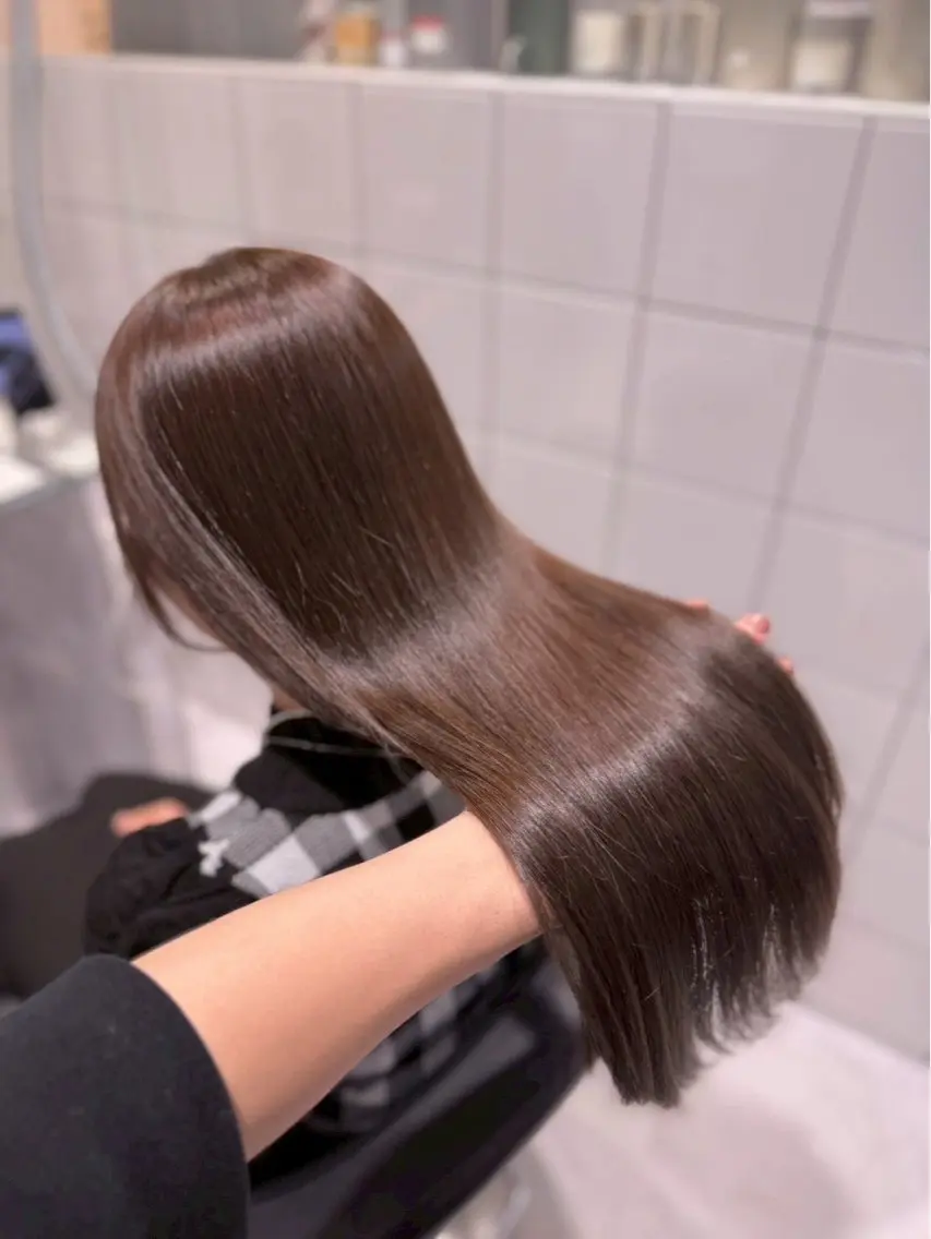 ロング ヘアカラー 韓国ワンホン透明感 カラー✨🖤ここあのヘアスタイル