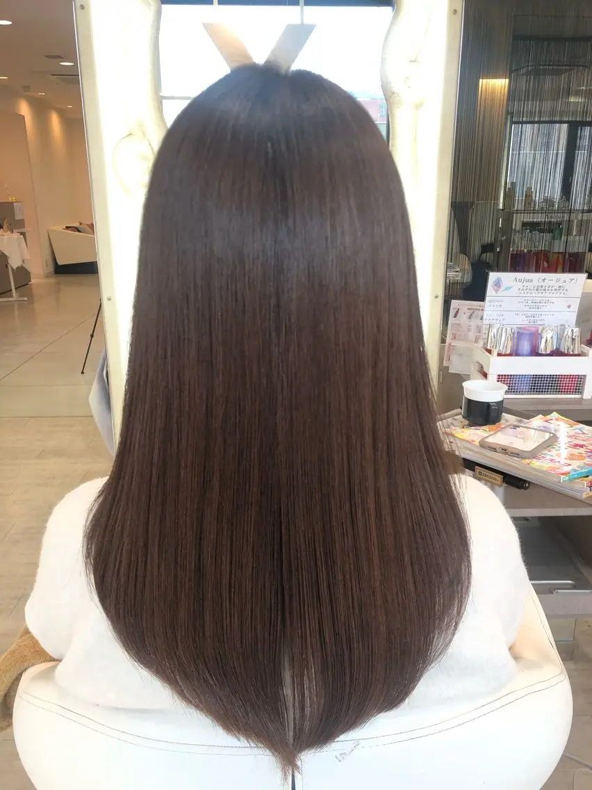 ロング カラー 髪質改善 韓国風ヘア レイヤーカット 門田 恭弥のヘアスタイル
