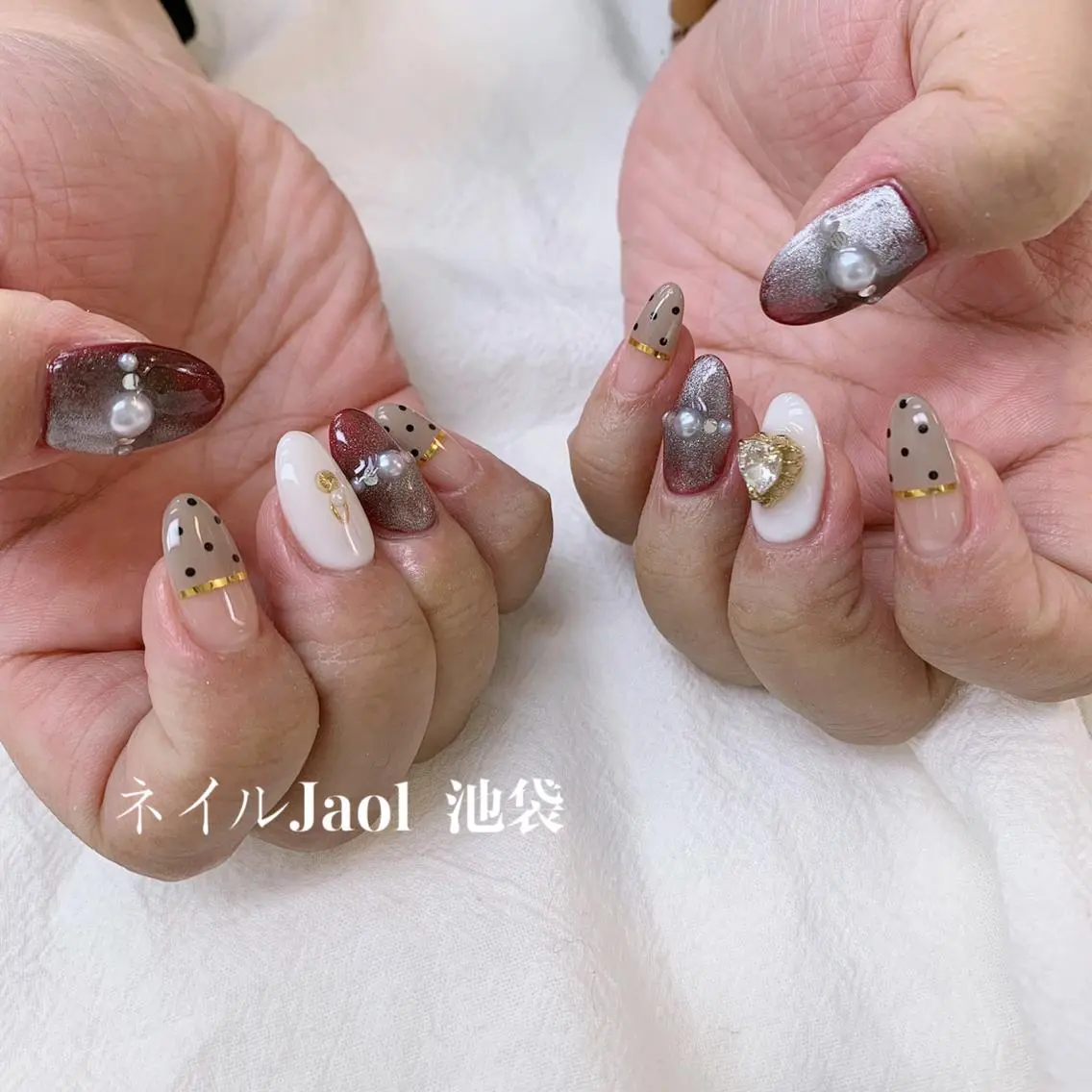 ミディアム ハンドネイル ネイルJaol 池袋のネイルデザイン