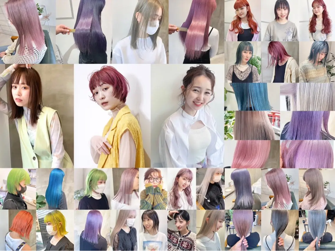 ミディアム カラー ヘアカラー トリートメント ダブルカラーが得意 髙木千惺/大須のヘアスタイル