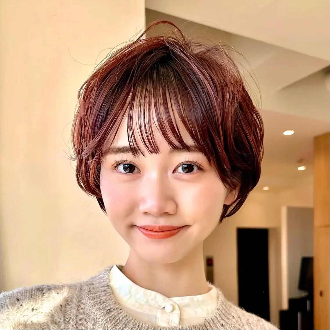 ⭐️【特別価格】⭐️似合わせショートカット➕前髪ストレート/ポイント矯正/部分ストレート🉑の写真