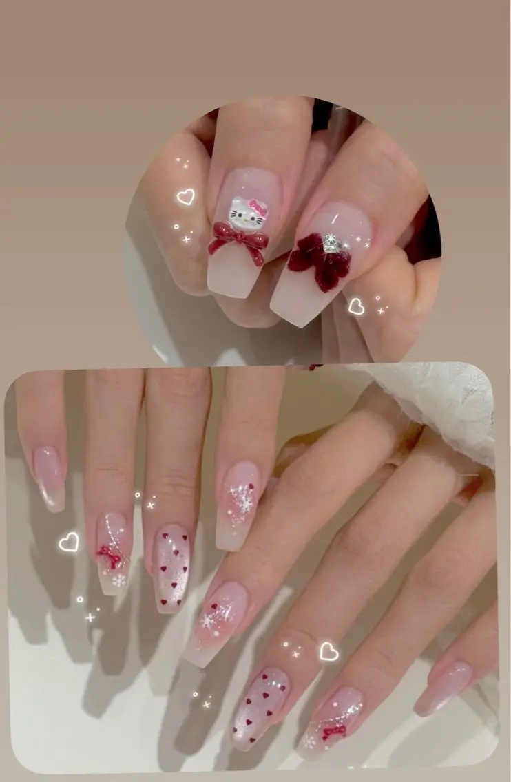 ネイル チークネイル フレンチネイル グラデーション 韓国ネイル マグネットネイル Hana Nailのネイルデザイン