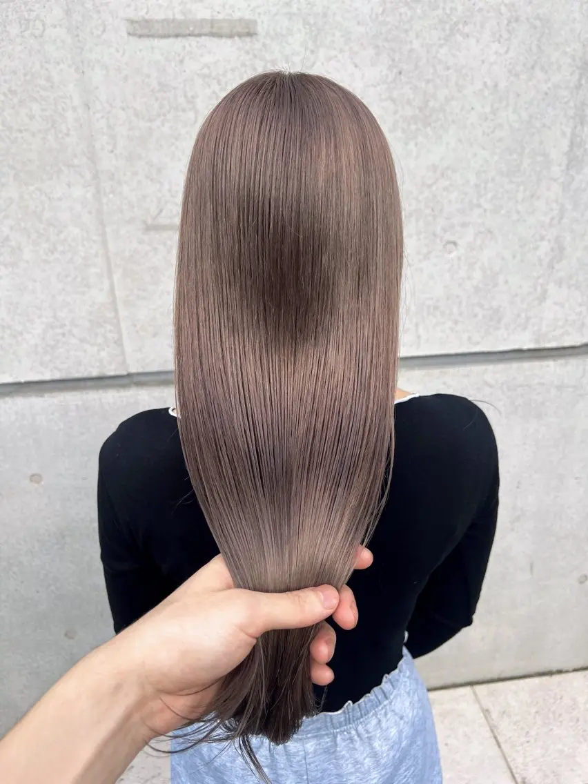 セミロング カラー ショコラグレージュ グレージュ カット ヘアカラー トリートメント ✨レイヤー/髪質改善 /縮毛矯正✨ナカムラのヘアスタイル