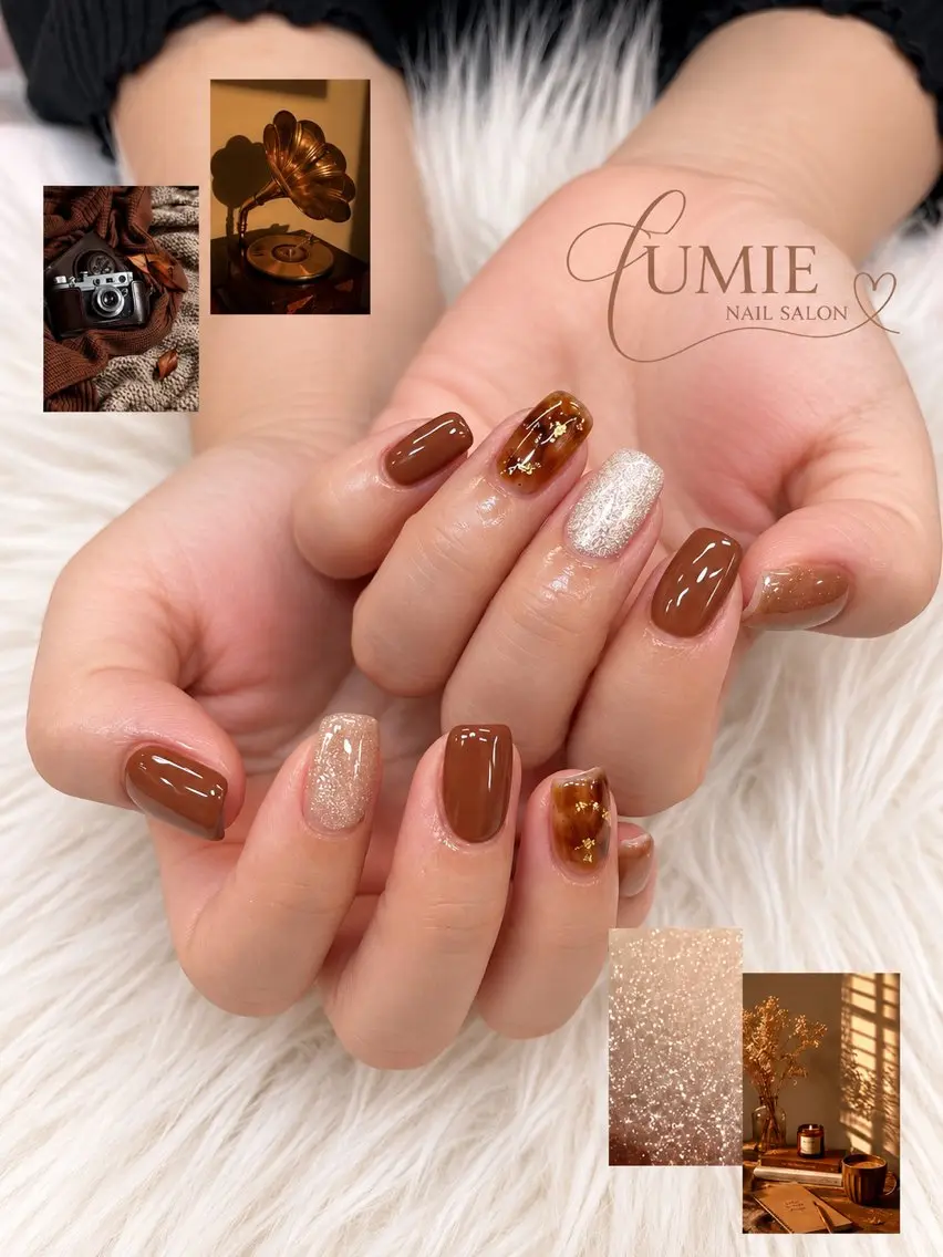 ネイル フットネイル フレンチネイル ジェルネイル ガラスフレンチ マグネットネイル ハンドネイル UMIE NAIL SALONのネイルデザイン