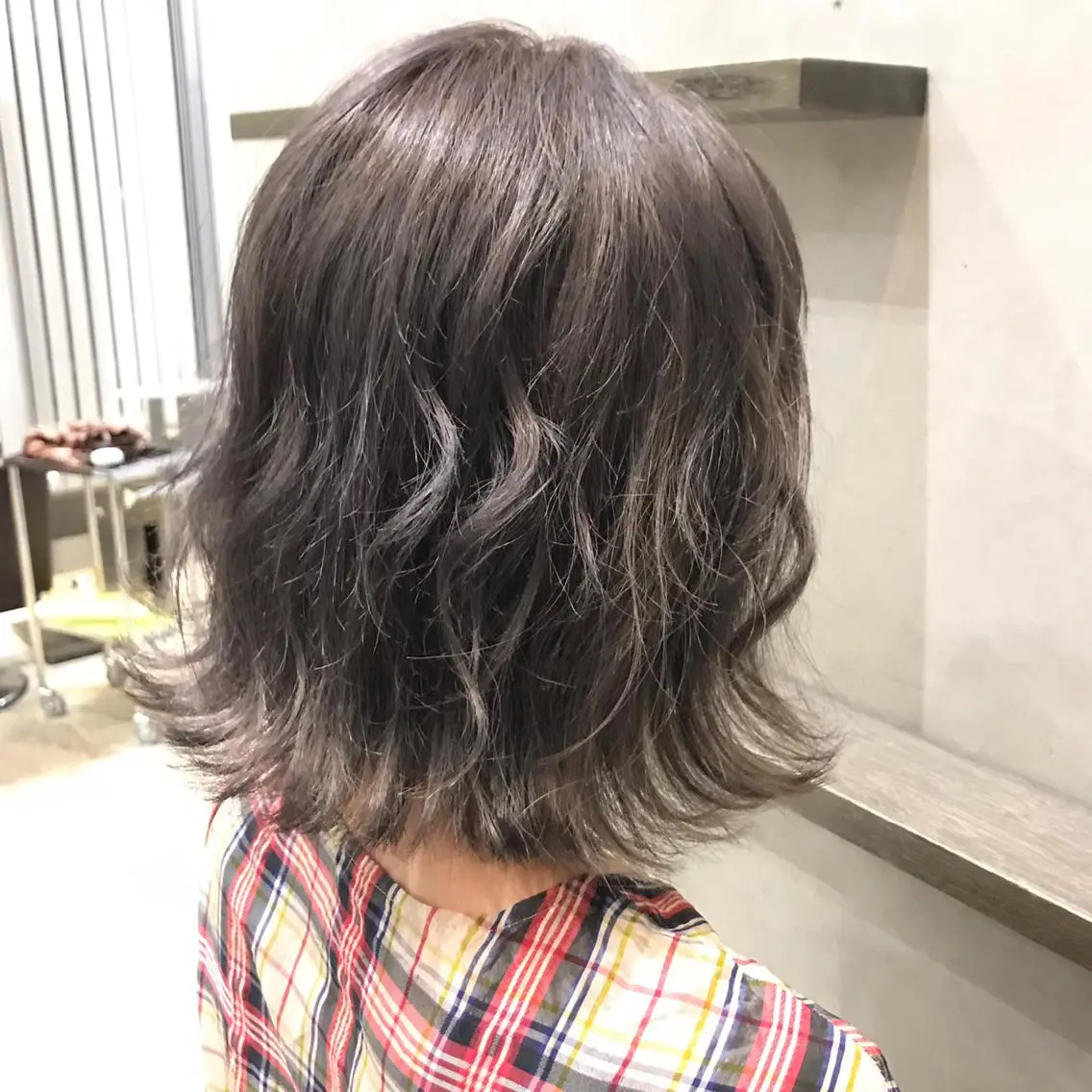 ミディアム カラー ヘアカラー 金田 ありさのヘアスタイル
