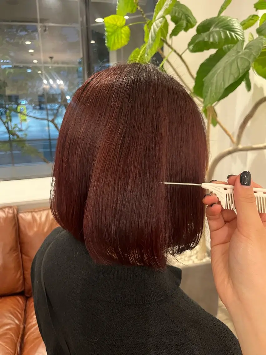 カラー カットモデル unaのヘアスタイル