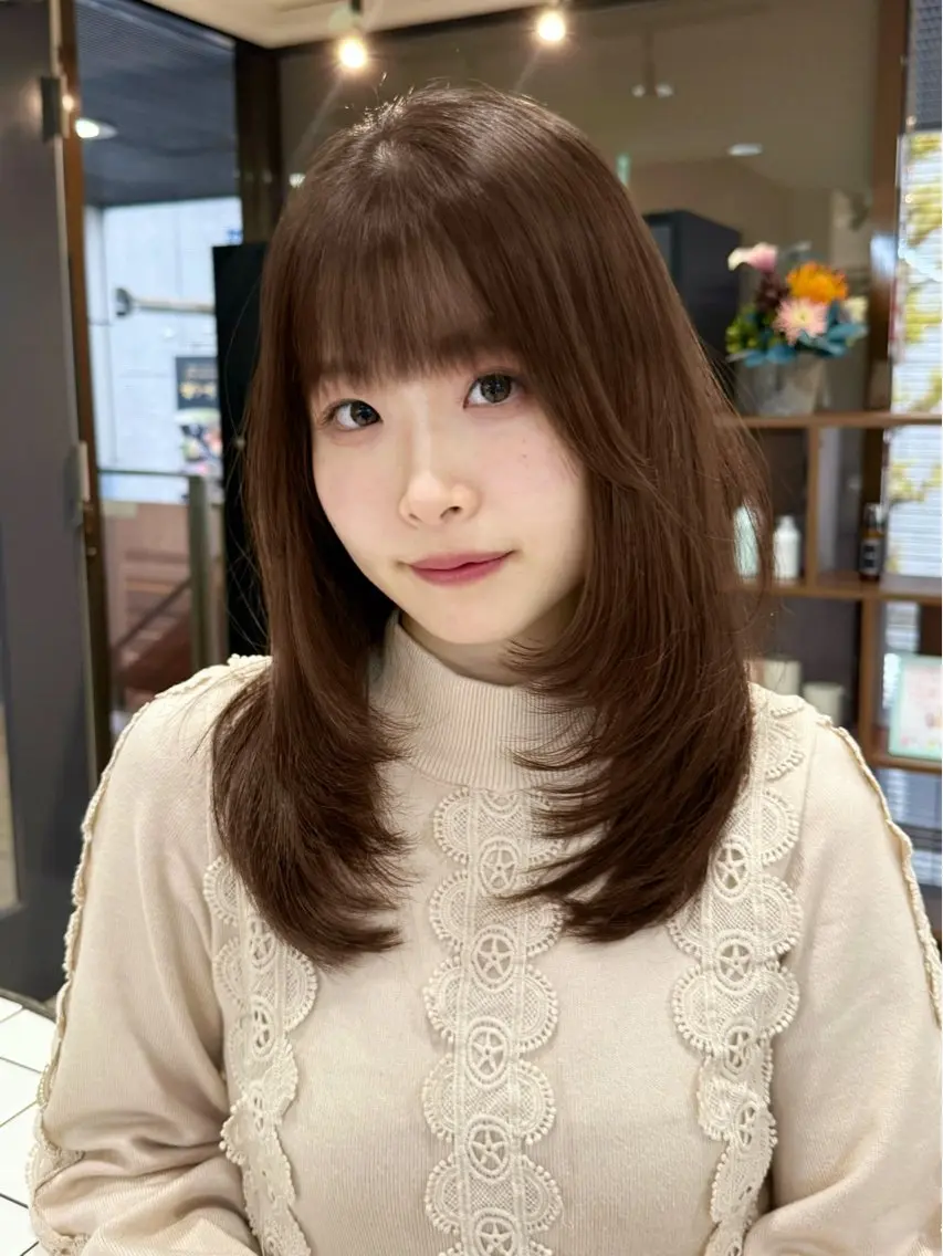 ロング レイヤーカット 宮嶋 蓮のヘアスタイル