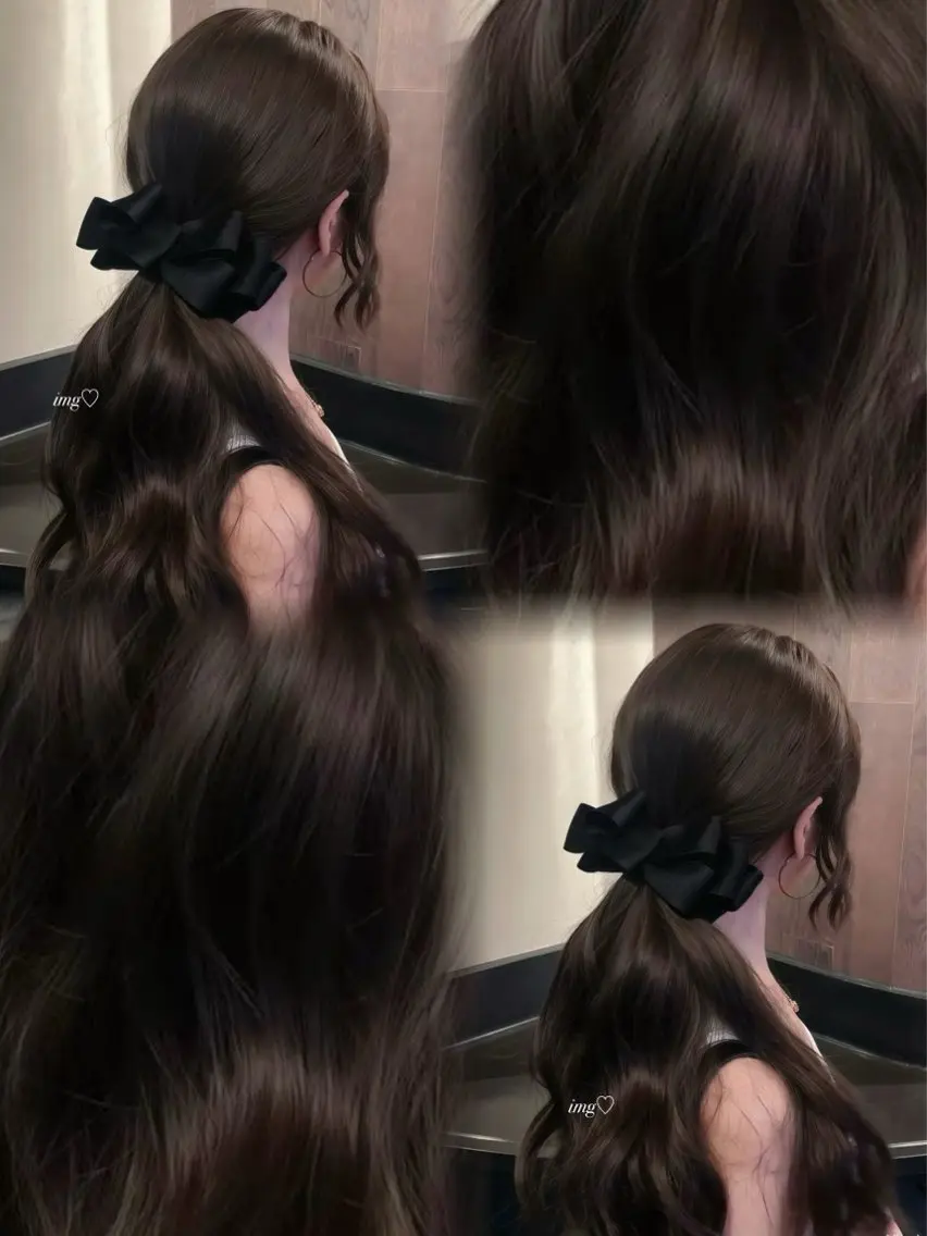 カラー 暗髪透明感🩵ྀི艶 カラー🦢みいのヘアスタイル