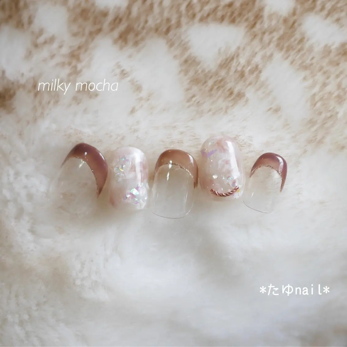 ネイル アートネイル べっ甲ネイル フレンチネイル ジェルネイル パラジェル ネイルサロン 【たゆnail】のネイルデザイン