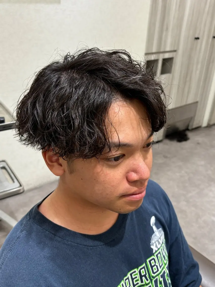 【minimo限定クーポン】  メンズカット＋波巻きパーマ＋トリートメント 17060→8000の写真