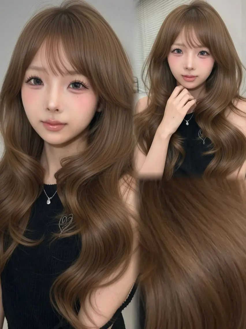 ロング カラー カット ヘアカラー 上品モテヘア🩶 karen🩶のヘアスタイル