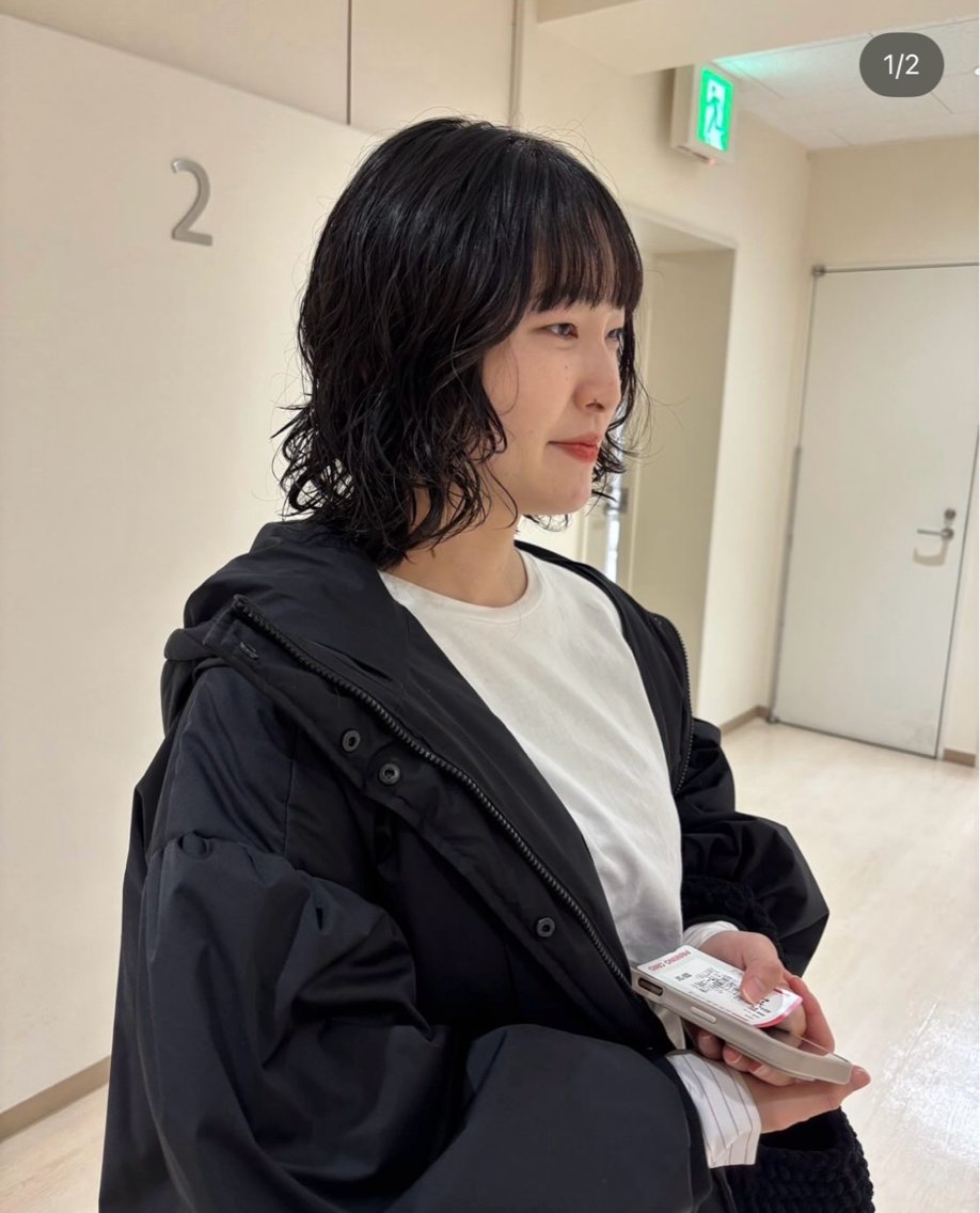 ショート パーマ 北花田美容師🐬🫧 にしむらみのりのヘアスタイル