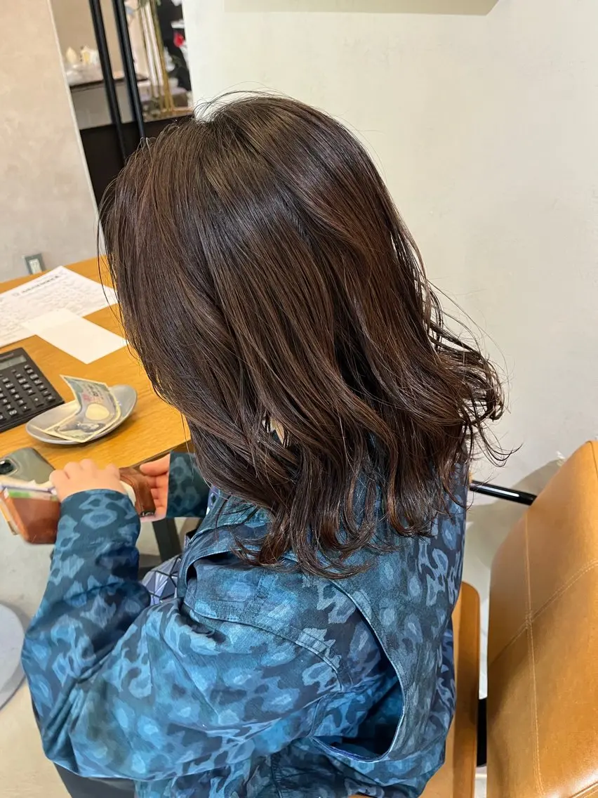 ミディアム くびれヘア ヘアセット 美眉styling 🩵CHIHIROのマツエク・マツパデザイン